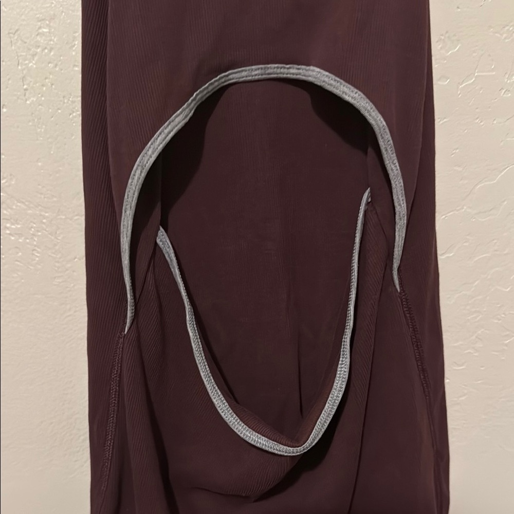 Lululemon Athletica Dark Brown Tank Top with Keyhole Back 4 - Picture 4 of 6